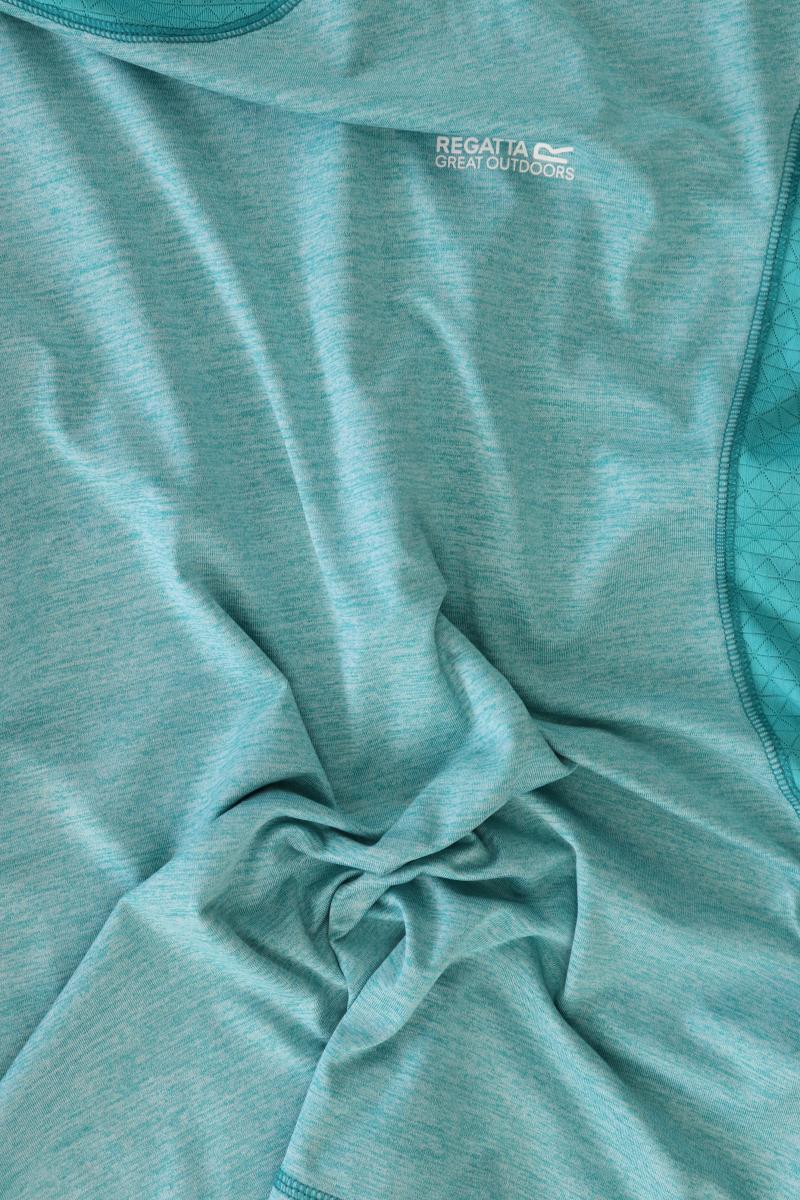 Regatta Sportshirt Gr. 46 Kurzarm türkis aus Polyester
