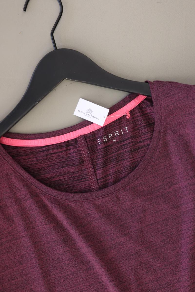 Esprit Sportshirt Gr. XXL Kurzarm lila aus Polyester