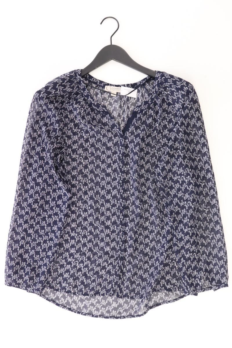 comma, Langarmbluse Gr. 42 blau aus Polyester