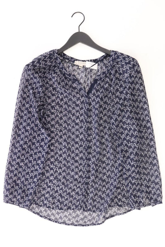 comma, Langarmbluse Gr. 42 blau aus Polyester