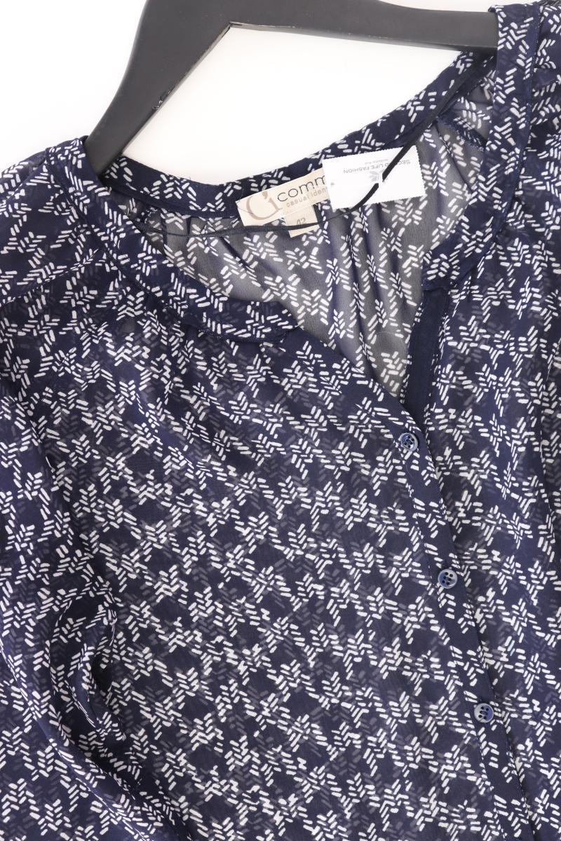 comma, Langarmbluse Gr. 42 blau aus Polyester