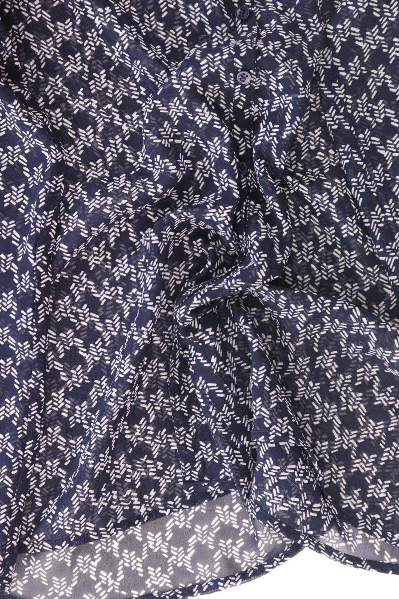 comma, Langarmbluse Gr. 42 blau aus Polyester