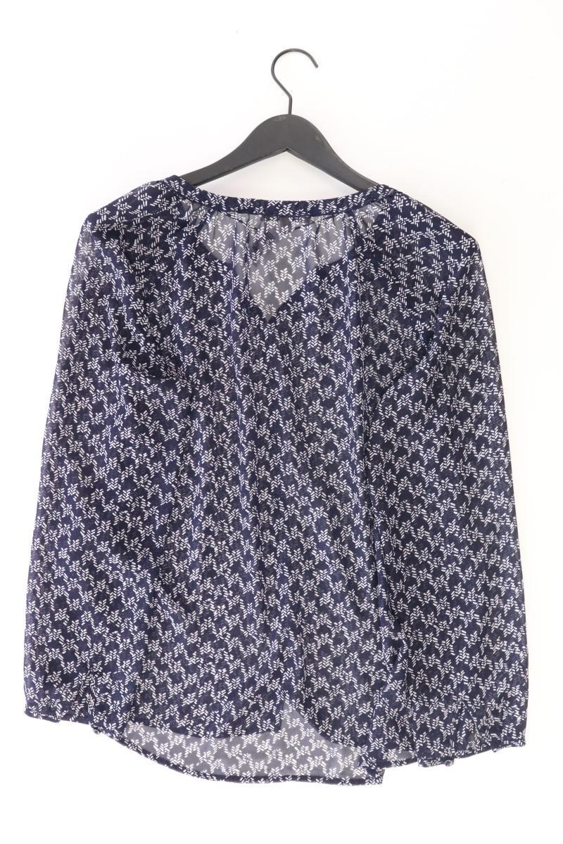 comma, Langarmbluse Gr. 42 blau aus Polyester