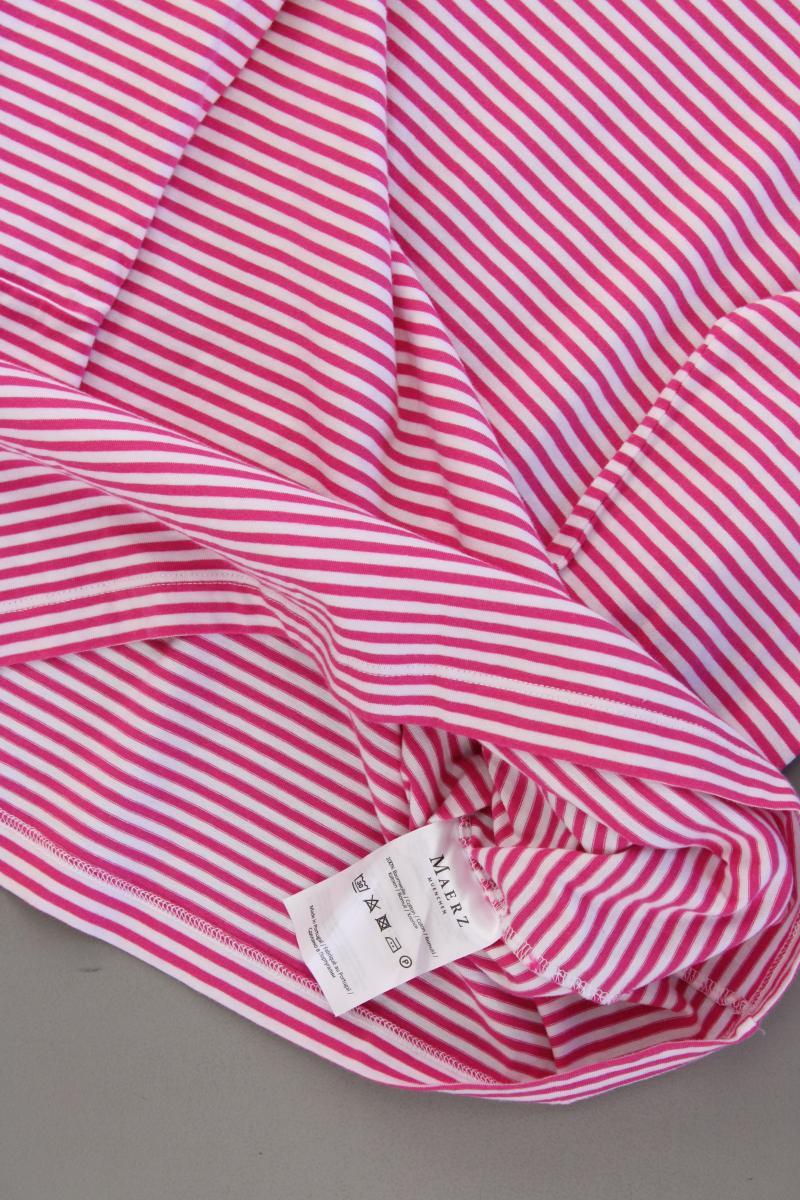 MAERZ München Ringelshirt Gr. 36 gestreift 3/4 Ärmel pink aus Baumwolle