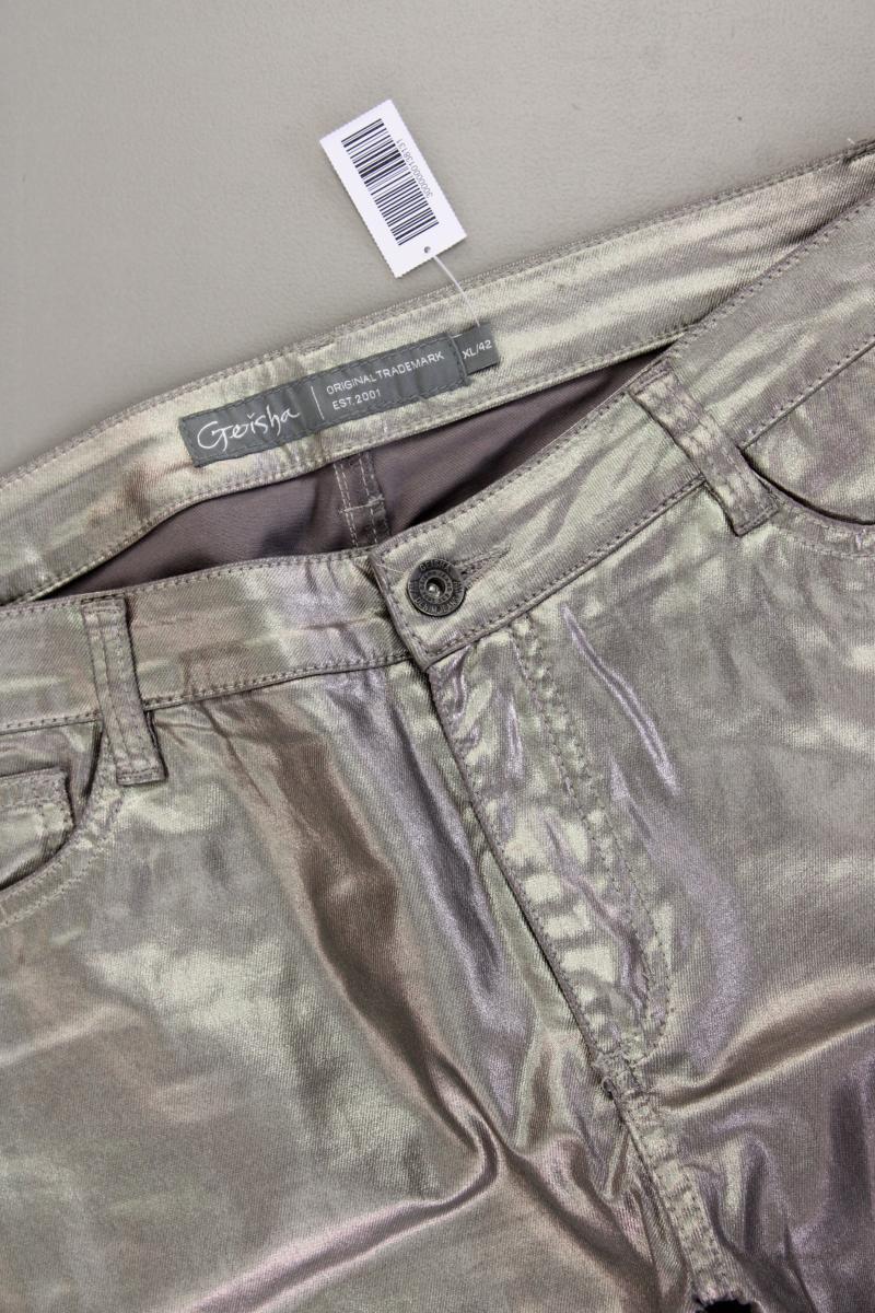 Geisha Hose Gr. 42 mit Glitzer gold aus Baumwolle