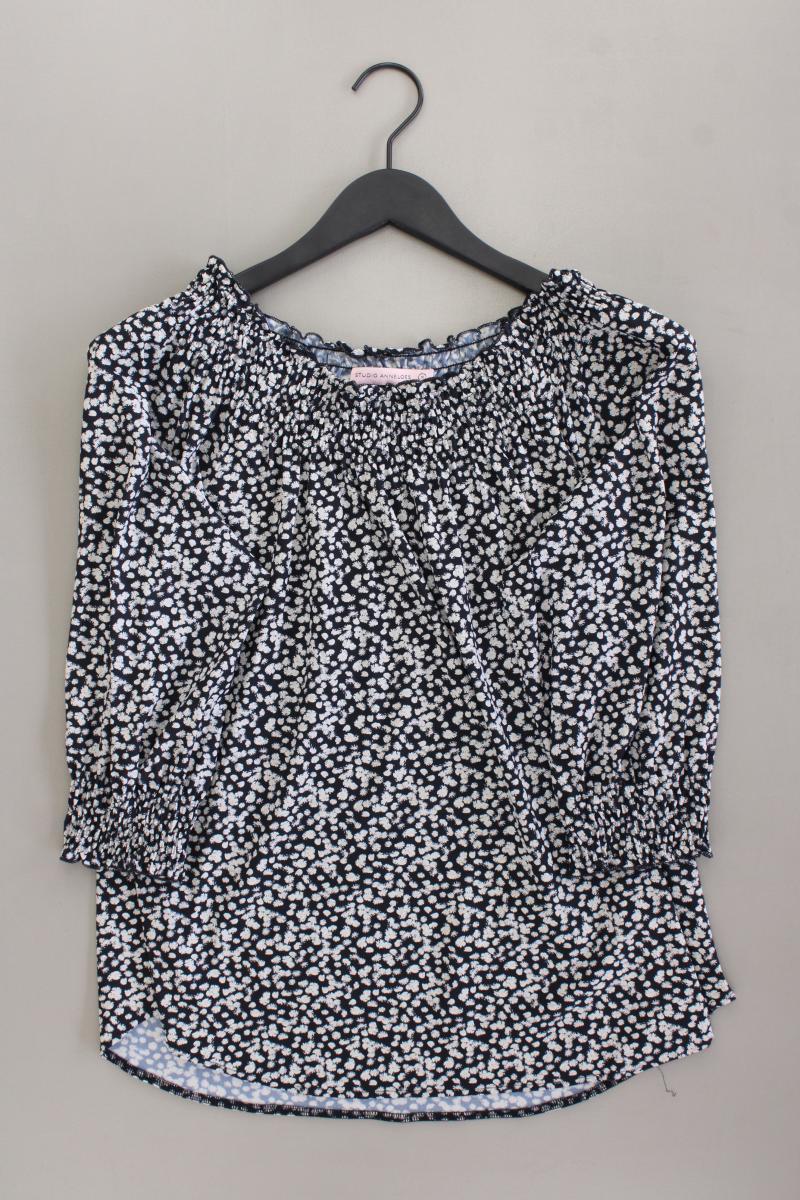 Studio Anneloes Classic Bluse Gr. M mit Blumenmuster 3/4 Ärmel blau