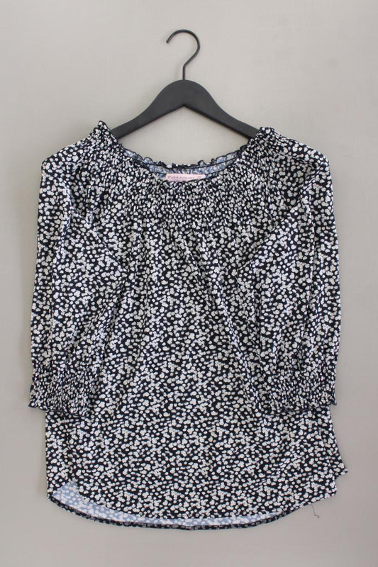 Studio Anneloes Classic Bluse Gr. M mit Blumenmuster 3/4 Ärmel blau