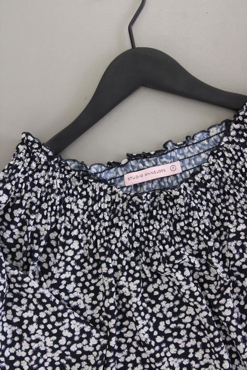 Studio Anneloes Classic Bluse Gr. M mit Blumenmuster 3/4 Ärmel blau