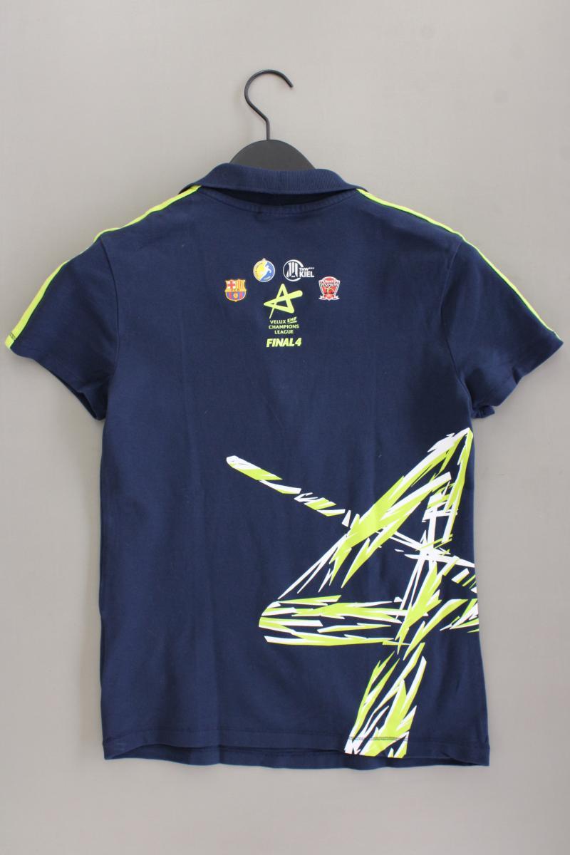 Adidas Poloshirt Gr. 34/36 Kurzarm blau aus Baumwolle