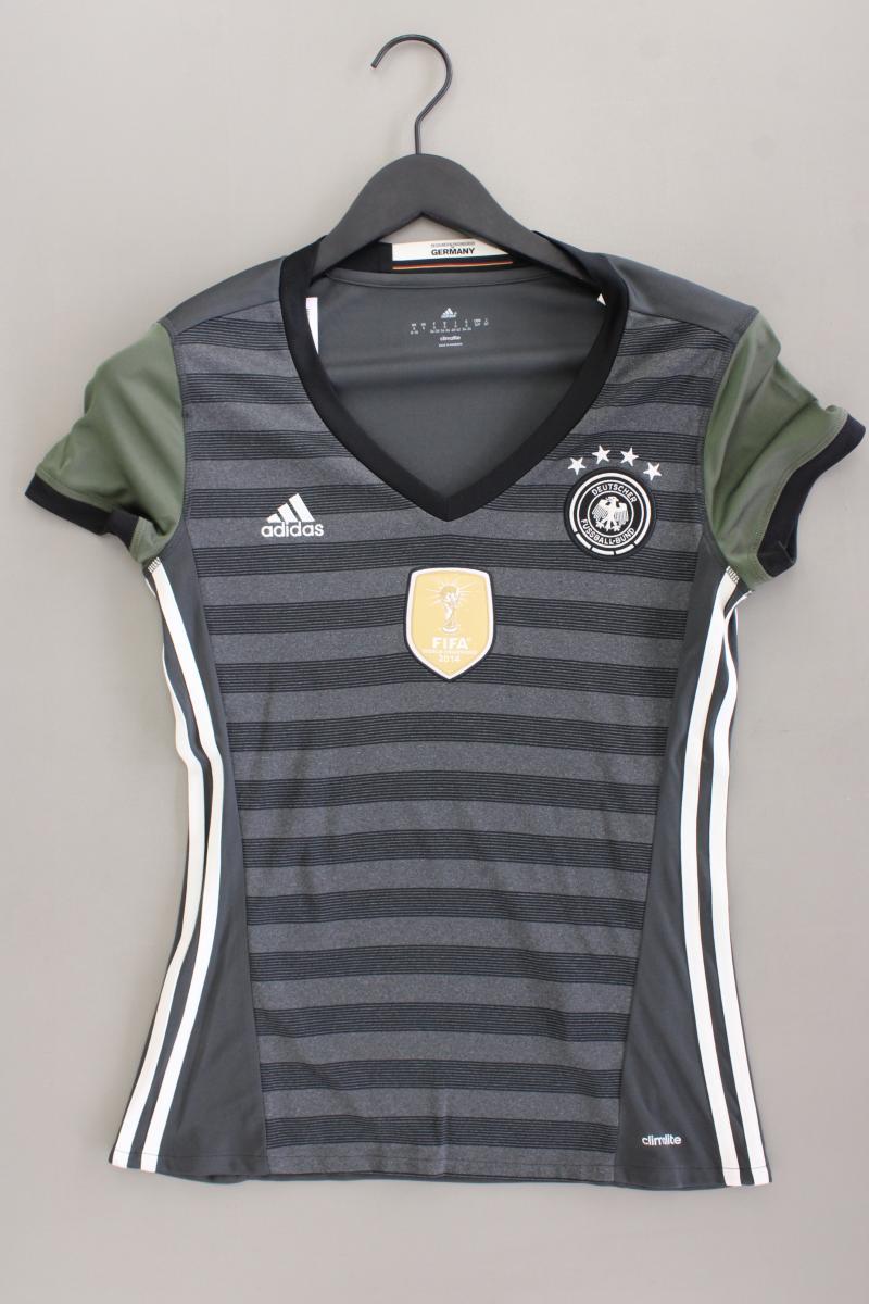 Adidas Sportshirt Gr. 34/36 Kurzarm grau aus Polyester
