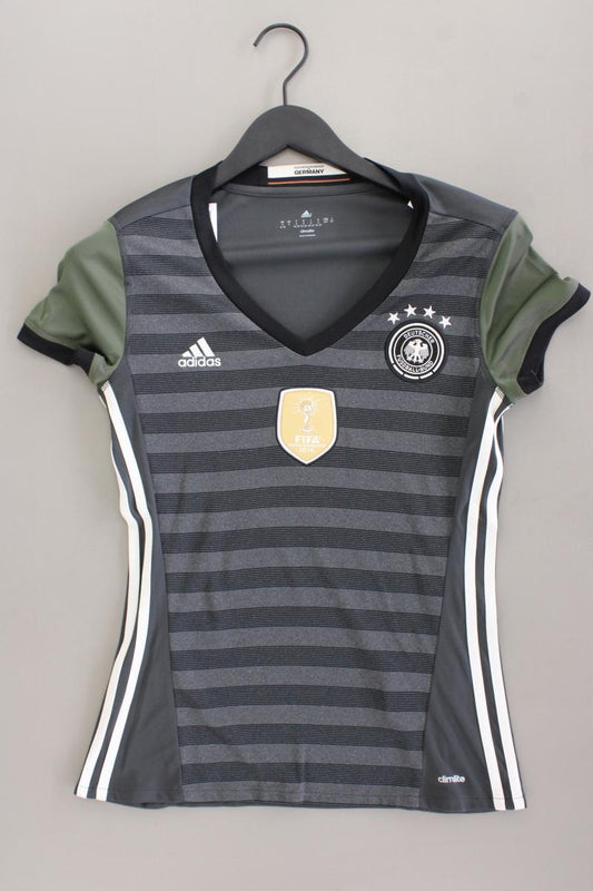 Adidas Sportshirt Gr. 34/36 Kurzarm grau aus Polyester