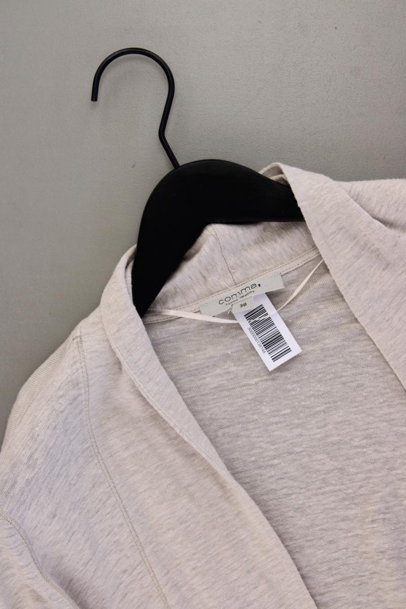 comma, Leinen Cardigan Gr. 38 Langarm creme