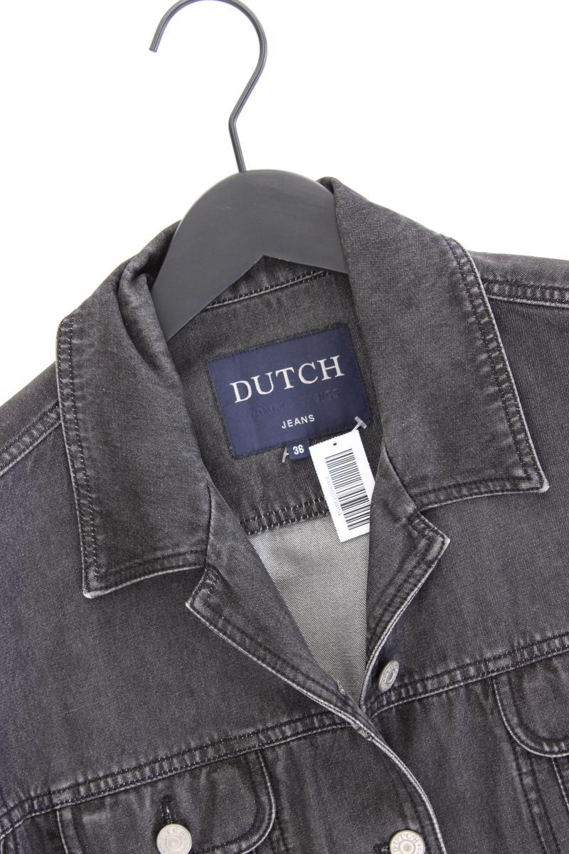 Jeansjacke Gr. 36 grau aus Baumwolle