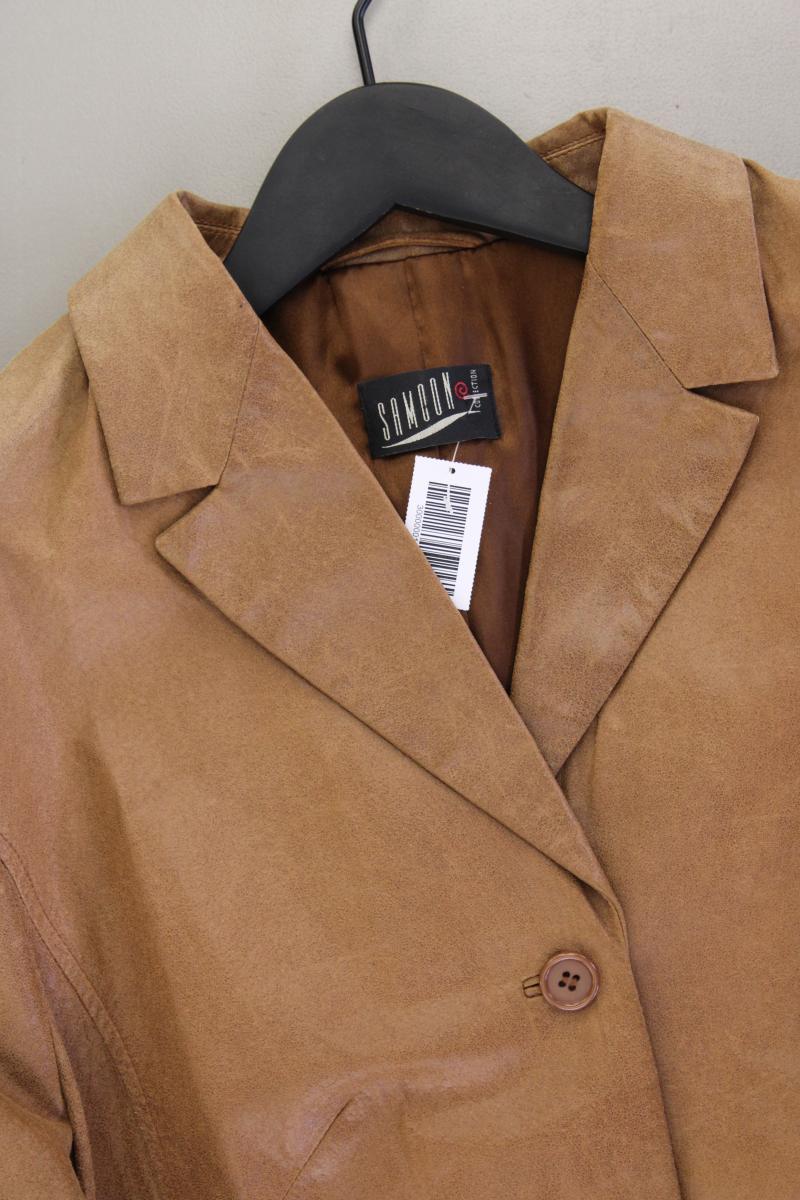 Samoon by Gerry Weber Vintage Ledermantel Gr. 40 braun