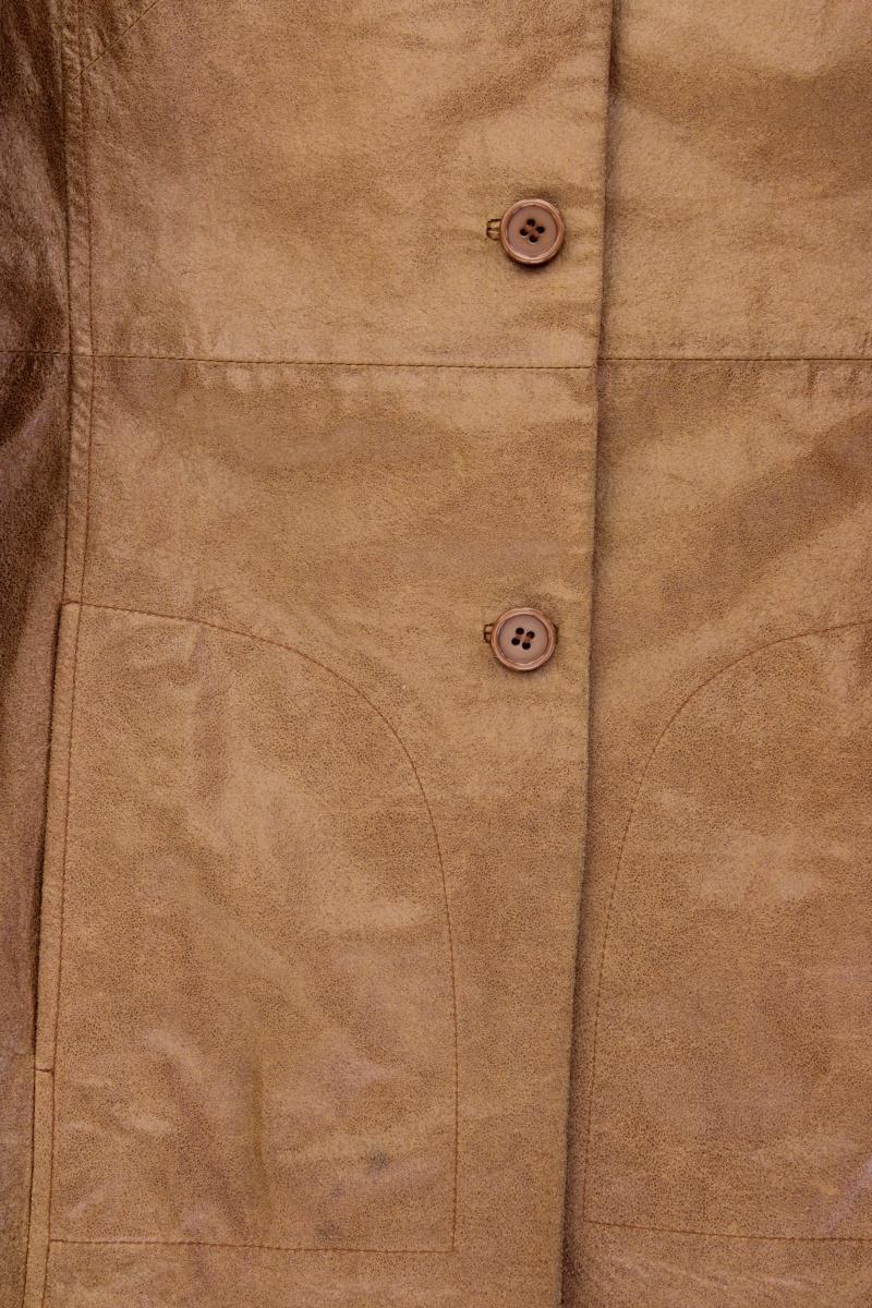 Samoon by Gerry Weber Vintage Ledermantel Gr. 40 braun