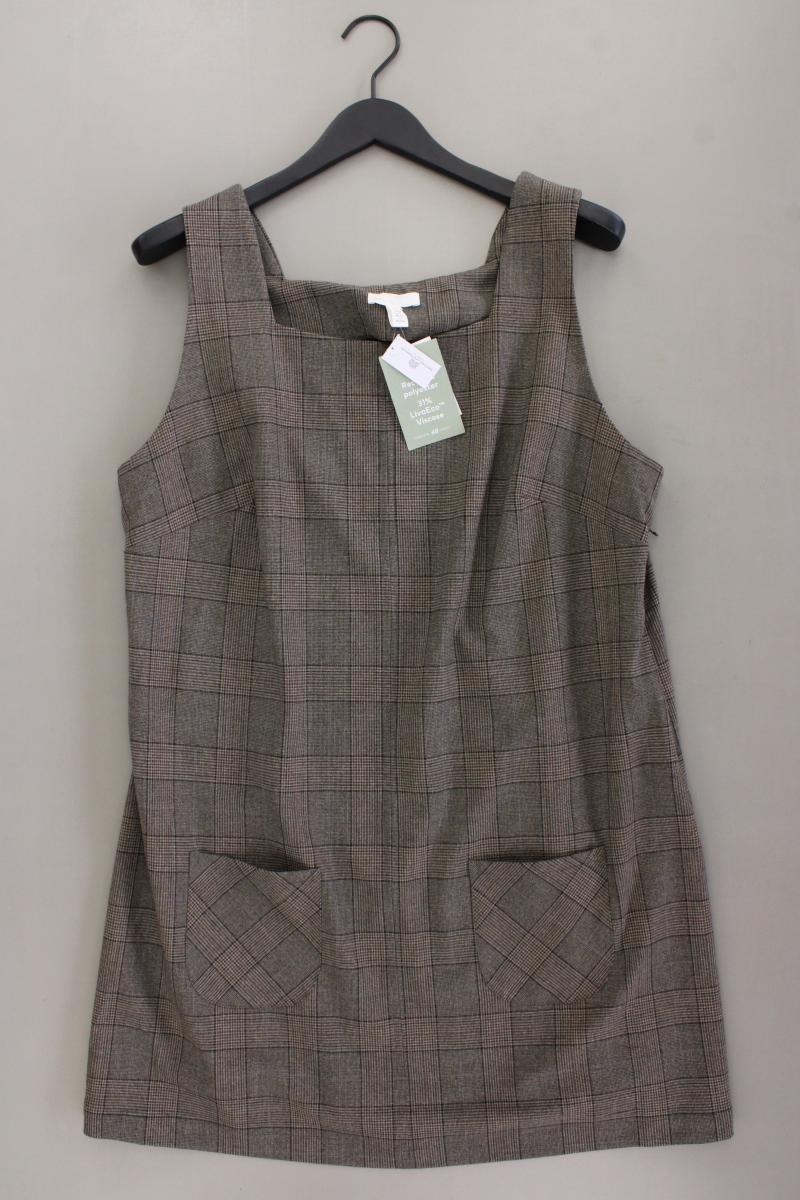 H&M Trägerkleid Gr. XL kariert neu mit Etikett braun aus Polyester