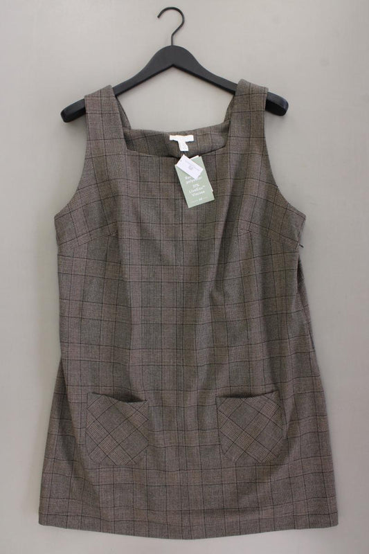 H&M Trägerkleid Gr. XL kariert neu mit Etikett braun aus Polyester
