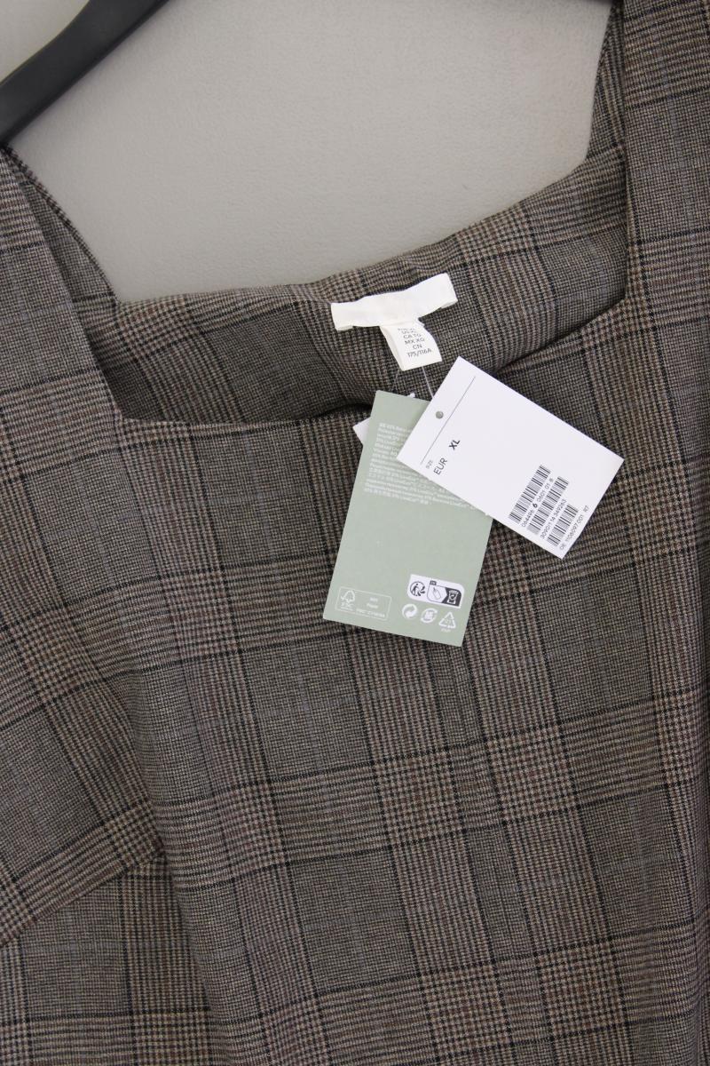 H&M Trägerkleid Gr. XL kariert neu mit Etikett braun aus Polyester