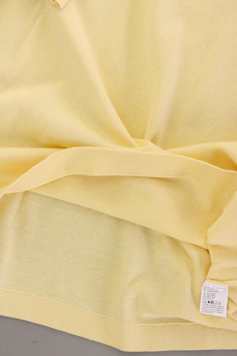 Strickshirt Gr. 52 Kurzarm gelb aus Baumwolle