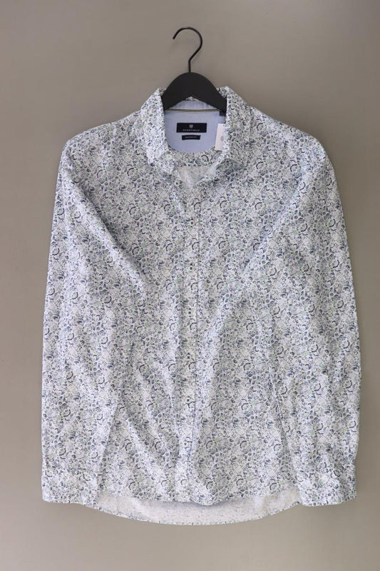 Basefield Langarmhemd für Herren Gr. Hemdgröße 43/44 mit Blumenmuster mehrfarbig