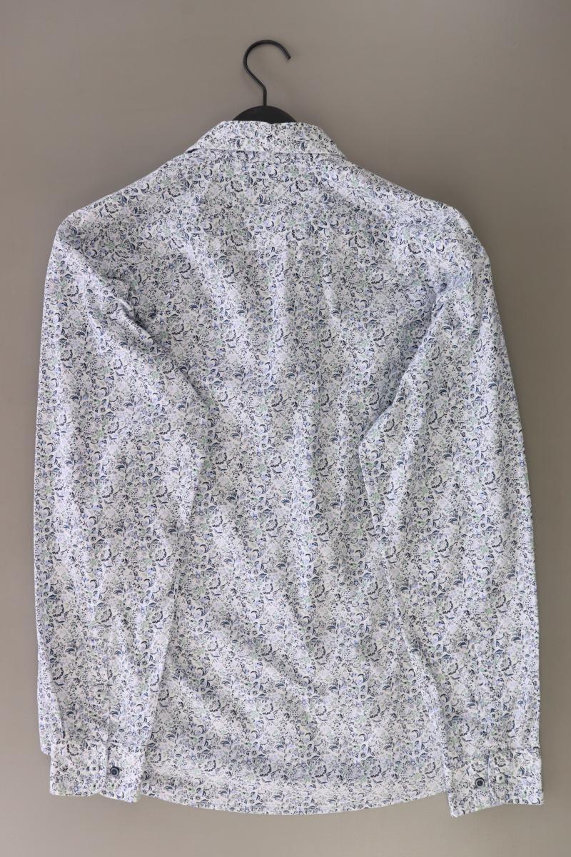 Basefield Langarmhemd für Herren Gr. Hemdgröße 43/44 mit Blumenmuster mehrfarbig