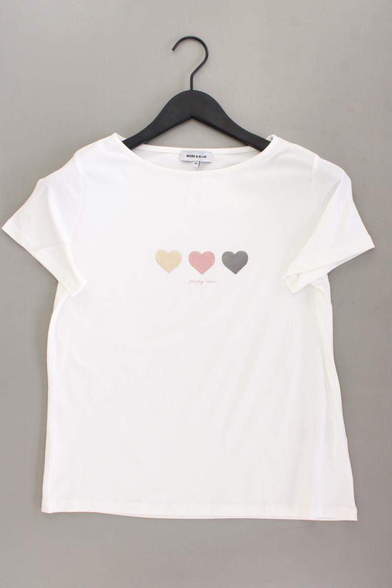 More&More Printshirt Gr. 40 Kurzarm weiß aus Baumwolle