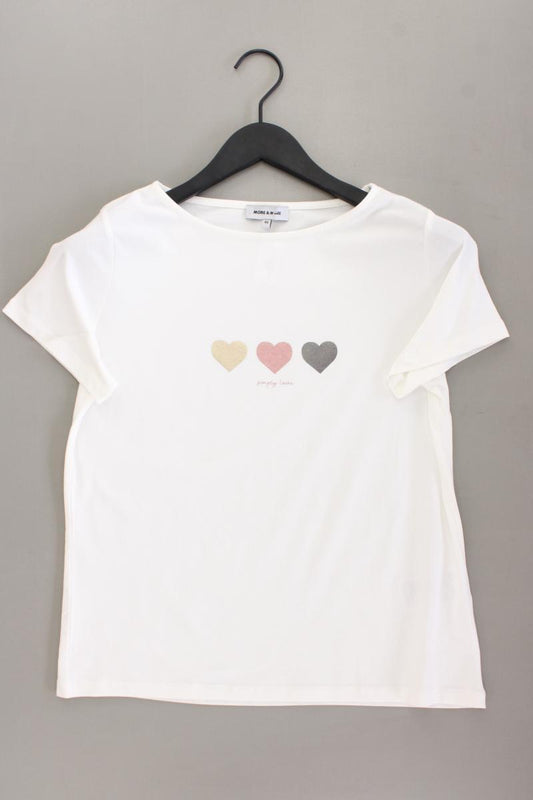 More&More Printshirt Gr. 40 Kurzarm weiß aus Baumwolle