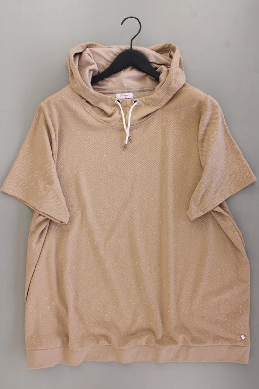 sheego Kapuzenshirt Gr. 52/54 Kurzarm braun aus Viskose