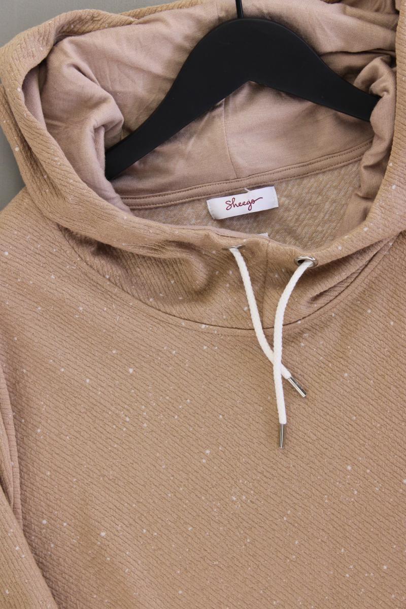 sheego Kapuzenshirt Gr. 52/54 Kurzarm braun aus Viskose