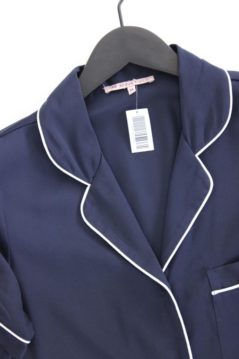 Anna Field Longbluse Gr. XS Kurzarm blau aus Polyester