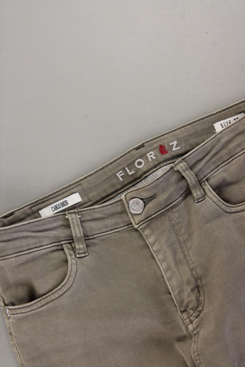 Florèz Straight Jeans Gr. W27 olivgrün aus Baumwolle