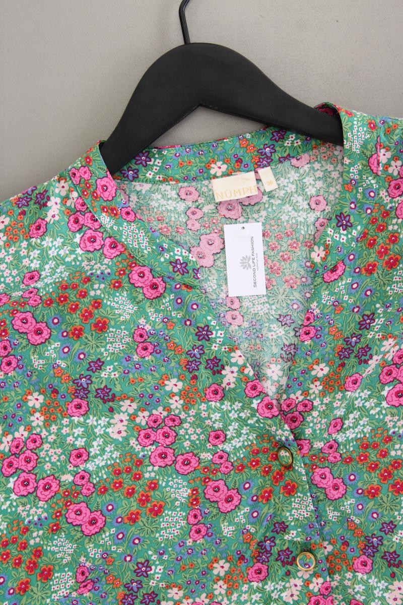 Nümph Kurzarmbluse Gr. 36 mit Blumenmuster neuwertig mehrfarbig aus Viskose