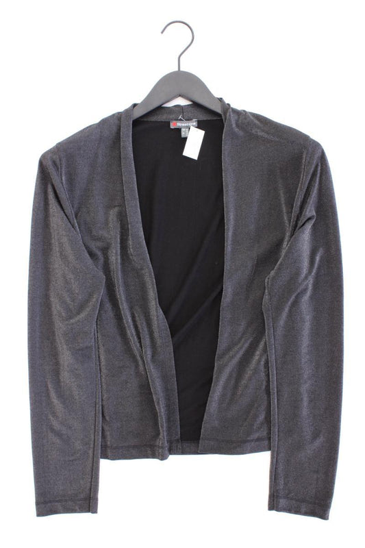 Street One Classic Cardigan Gr. 40 Langarm mit Glitzer silber