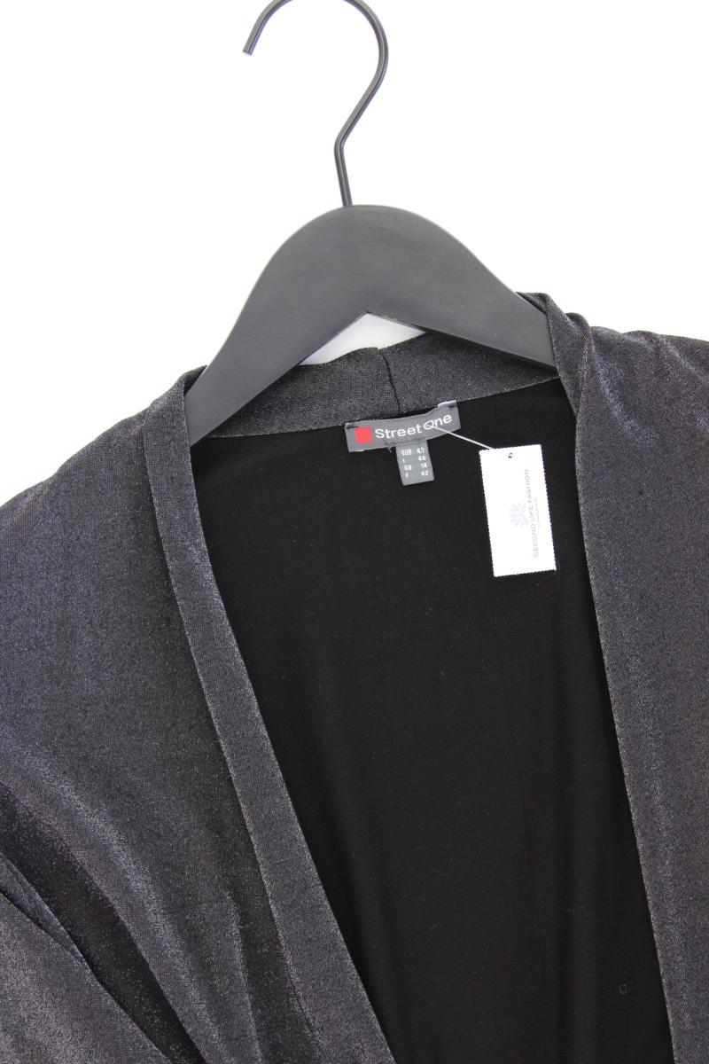 Street One Classic Cardigan Gr. 40 Langarm mit Glitzer silber