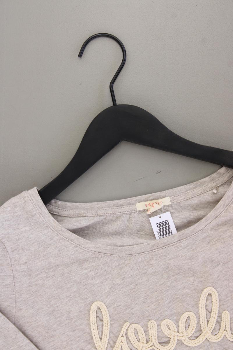 Esprit Longsleeve-Shirt Gr. L Langarm creme aus Baumwolle