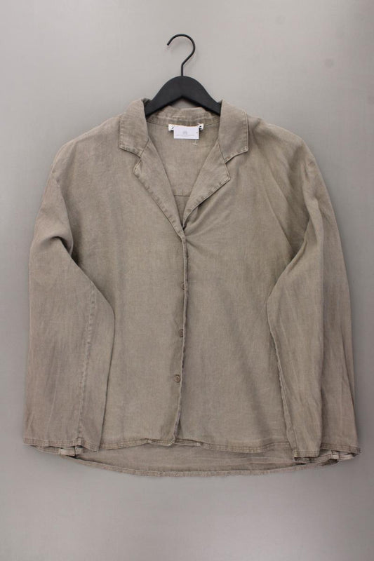 Zara Leinenbluse Gr. XL Langarm grau
