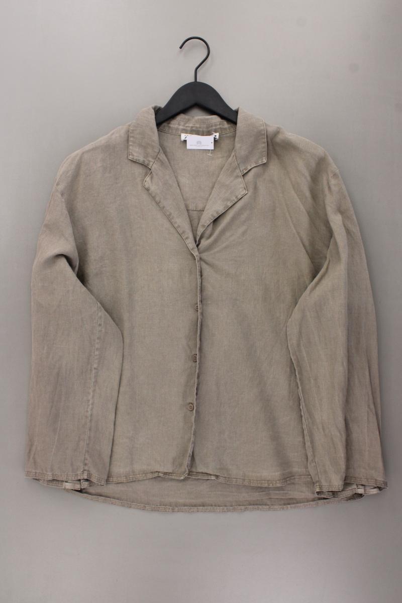 Zara Leinenbluse Gr. XL Langarm grau