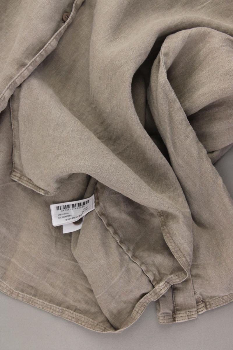 Zara Leinenbluse Gr. XL Langarm grau