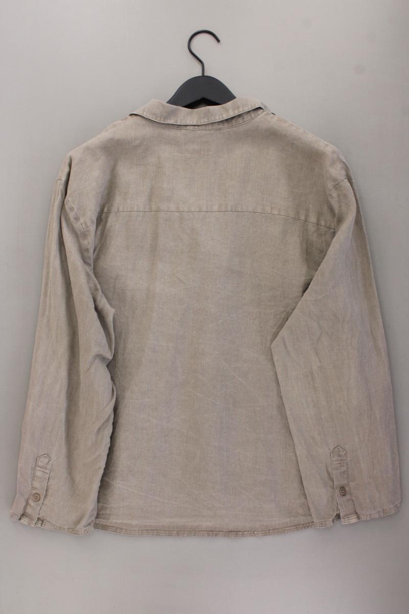 Zara Leinenbluse Gr. XL Langarm grau