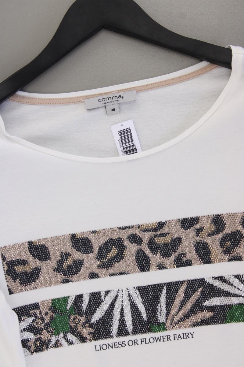comma, Classic Shirt Gr. 38 3/4 Ärmel creme aus Baumwolle