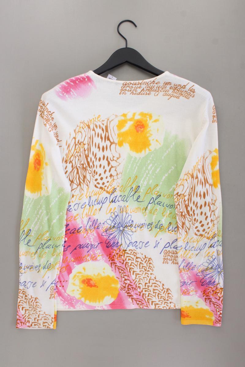 JOY Strickjacke Gr. 44 mit Blumenmuster Langarm mehrfarbig