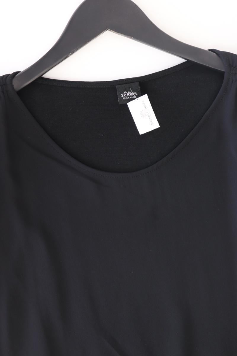 s.Oliver Black Label Chiffonbluse Gr. 34 Kurzarm schwarz aus Polyester