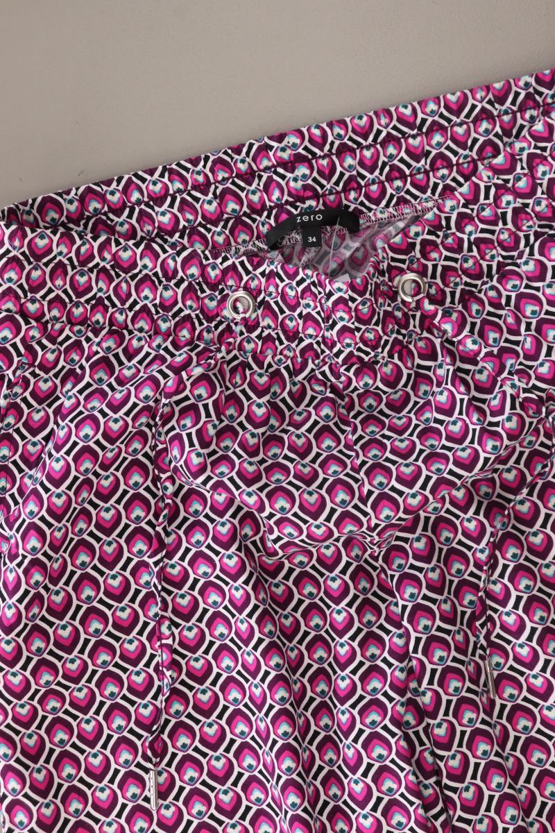Zero Hose Gr. 34 geometrisches Muster lila aus Viskose
