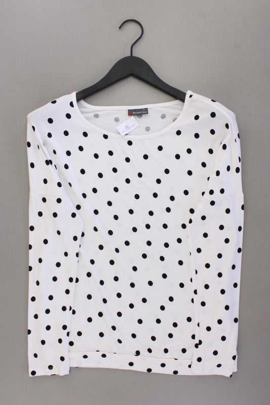 Street One Longsleeve-Shirt Gr. 38 gepunktet Langarm weiß aus Viskose