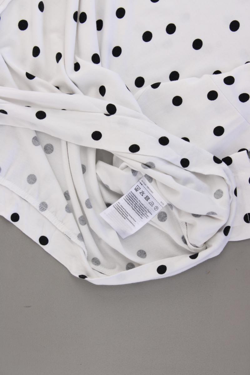 Street One Longsleeve-Shirt Gr. 38 gepunktet Langarm weiß aus Viskose