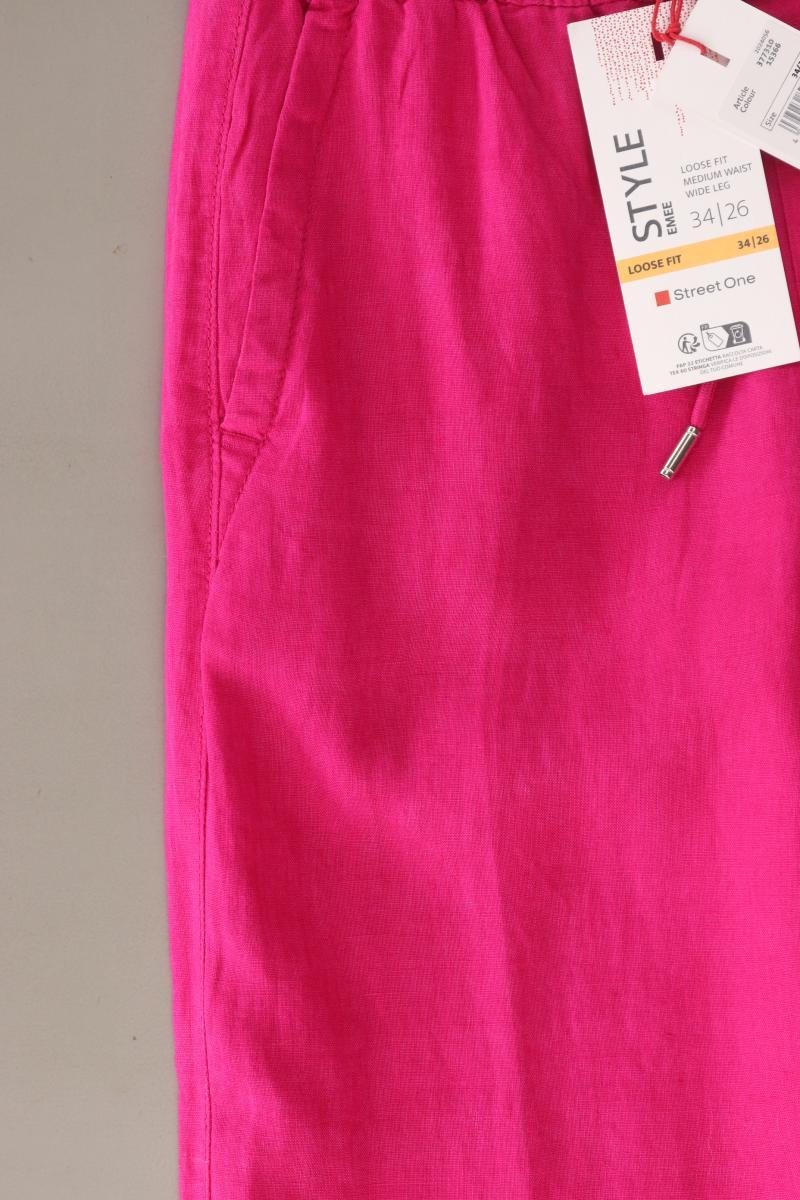 Street One Leinenhose Gr. 34/L26 neu mit Etikett pink