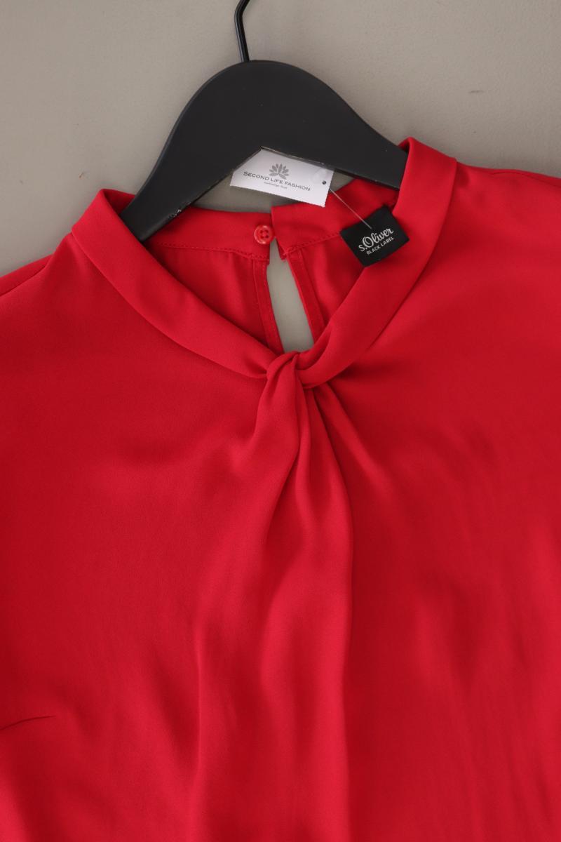 s.Oliver Black Label Kurzarmbluse Gr. 34 neuwertig rot aus Polyester