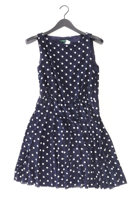 LAUREN Ralph Lauren Etuikleid Gr. US 4 (S) gepunktet Ärmellos blau aus Polyester