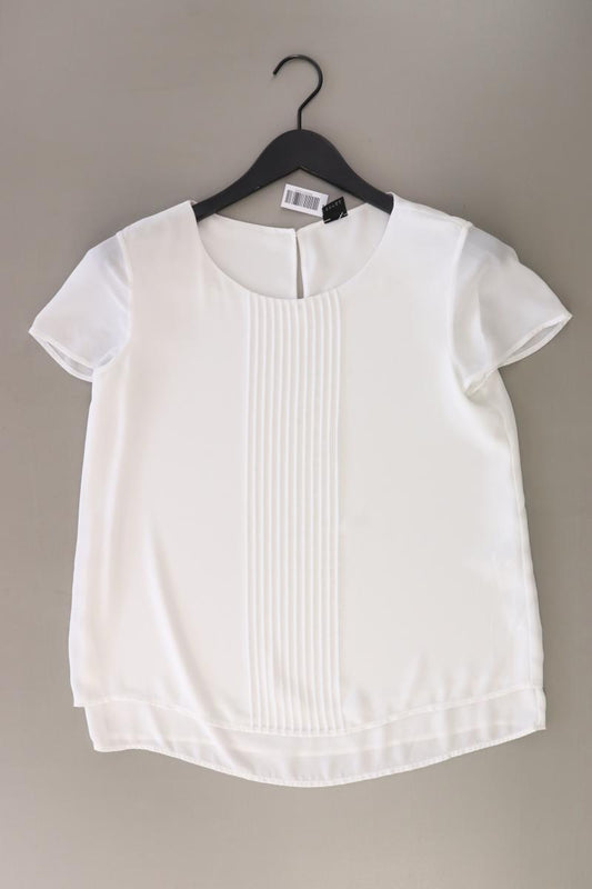 s.Oliver Black Label Chiffonbluse Gr. 36 neuwertig Kurzarm weiß aus Polyester