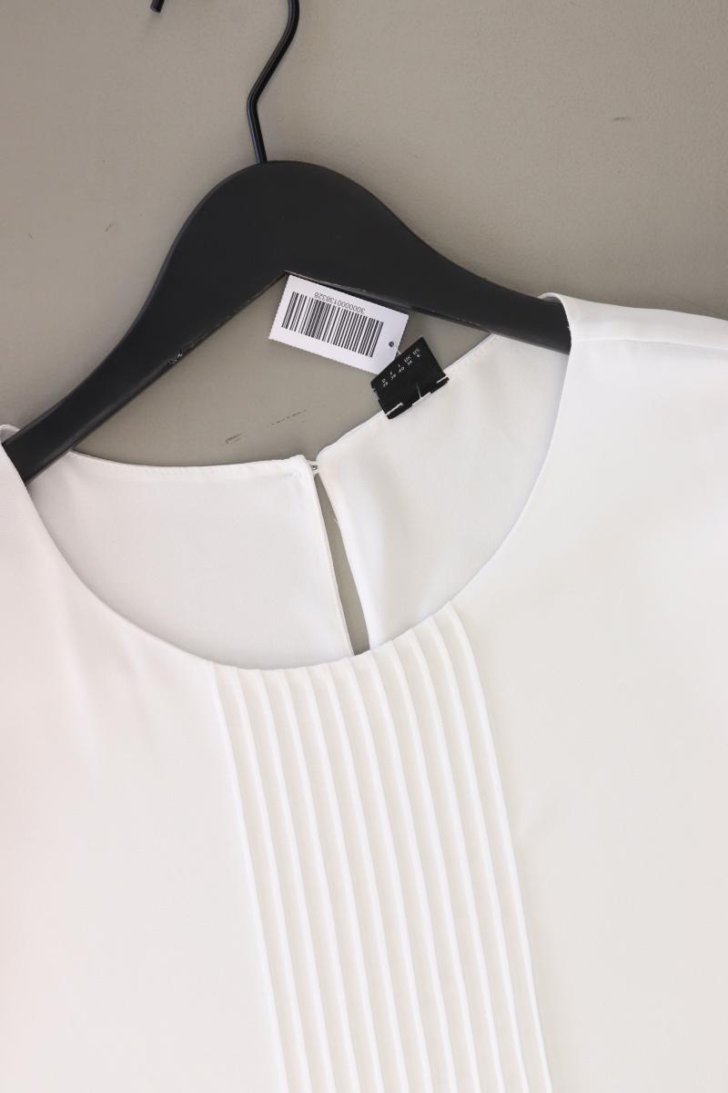 s.Oliver Black Label Chiffonbluse Gr. 36 neuwertig Kurzarm weiß aus Polyester